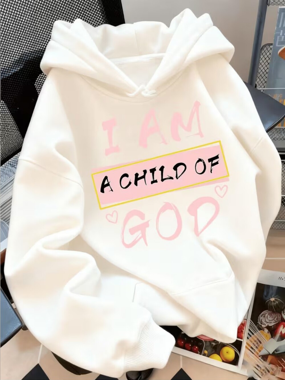 Kids Inspirational Scripture Graphic🕊I AM A CHILD OF GOD🕊 Pullover Hoodie